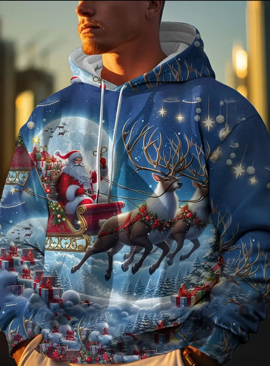 CozyXmas - Christmas Sweater With Santa Claus And Reindeer
