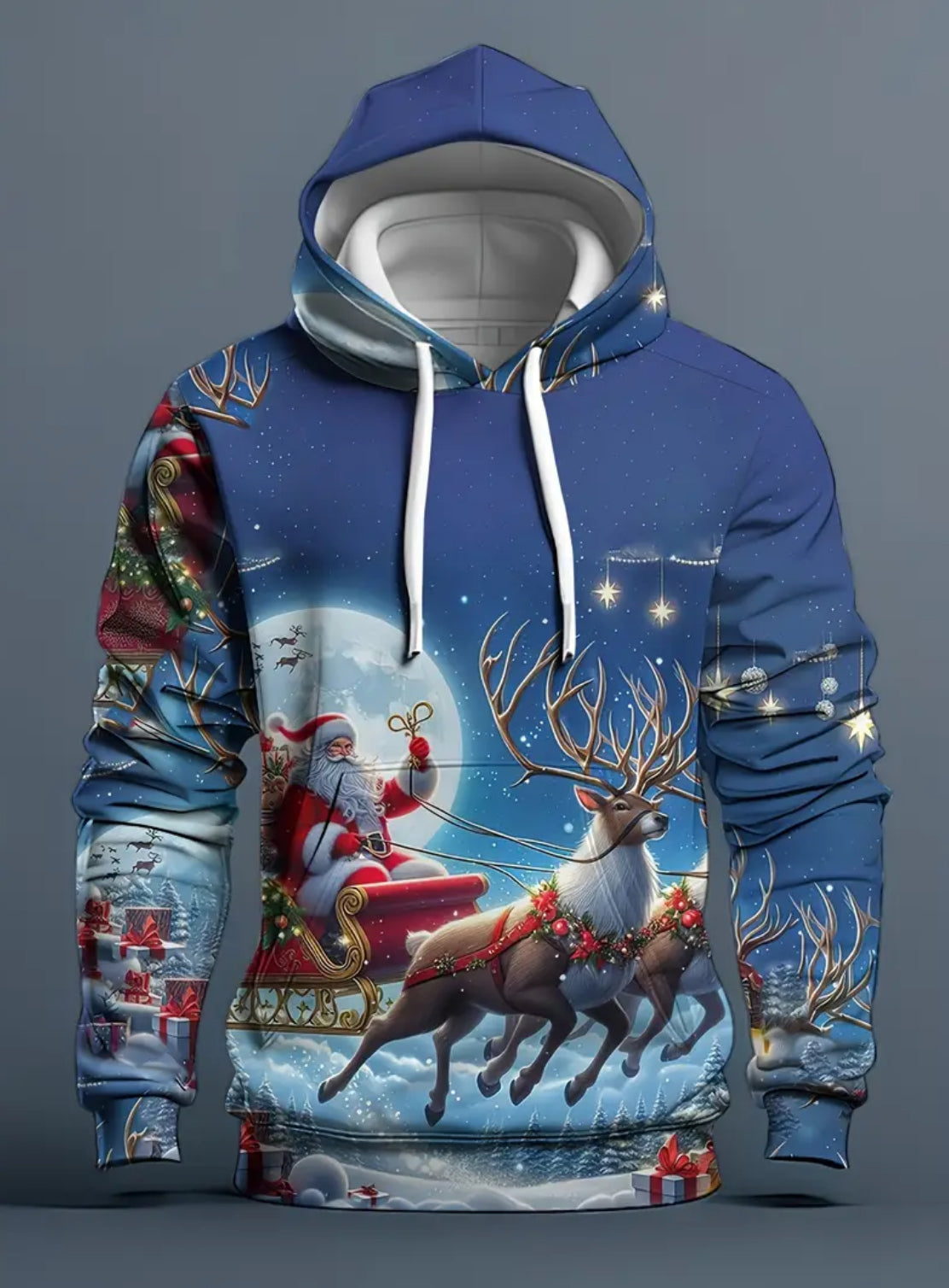 CozyXmas - Christmas Sweater With Santa Claus And Reindeer