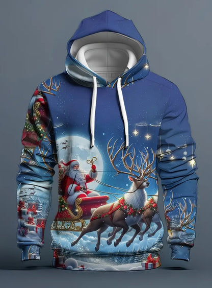 CozyXmas - Christmas Sweater With Santa Claus And Reindeer