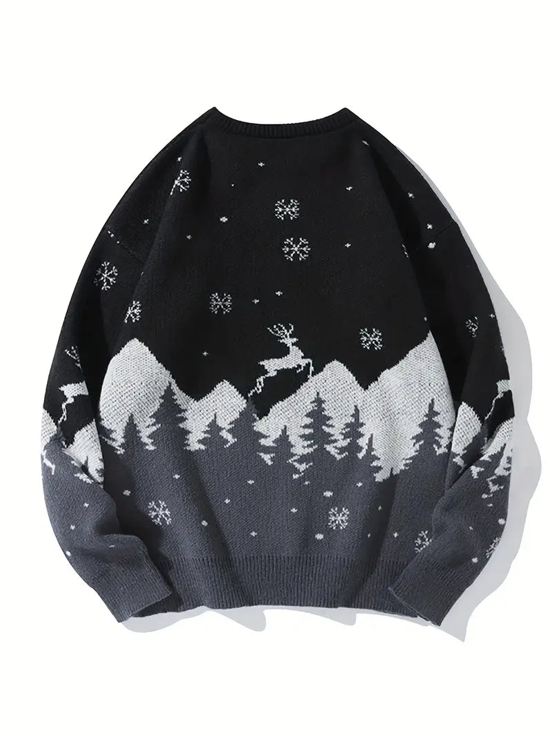 CozyXmas - Sweater With Snowflakes And Trees Unisex